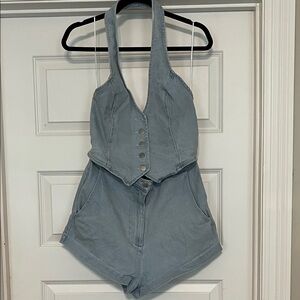 Amanda Uprichard Denim Romper size XL